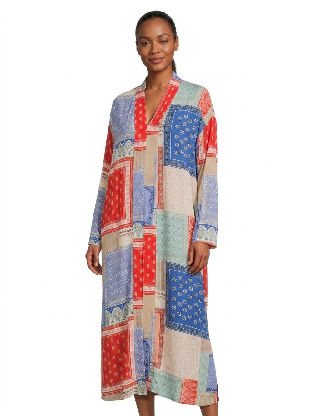 NWT Wonderly Multicolor Floral Lightweight Kimono Women Size S/M
